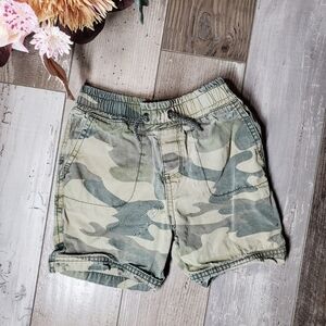 Dip Green Camo Casual Shorts Toddler Boy Size 4T 100% Cotton EUC